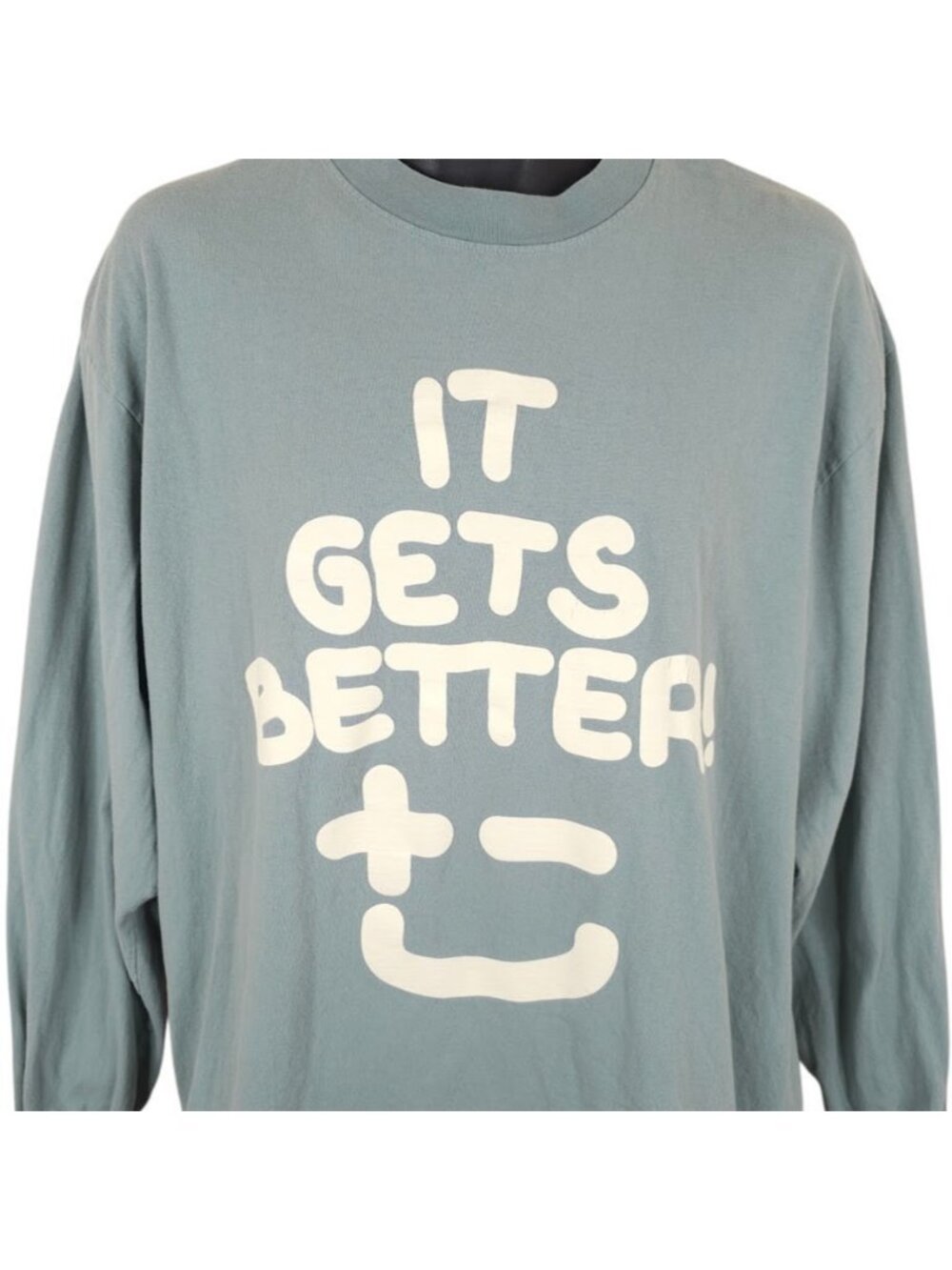 It Gets Better T Shirt Mens Size XL Green LGBTQ+ Long Sleeves